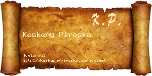 Keskeny Piroska névjegykártya